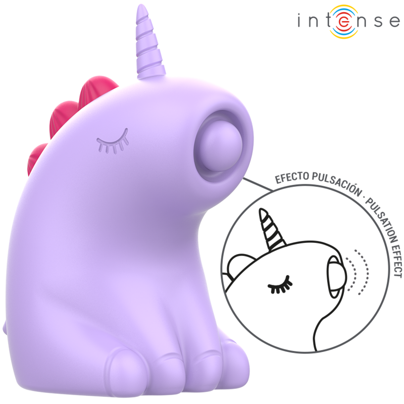 Estimulador clitoriano Sweetie da INTENSE, rosa e em forma de unicórnio
