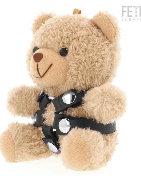 Urso de peluche Bongo da FETISH SUBMISSIVE, com arnês e argola