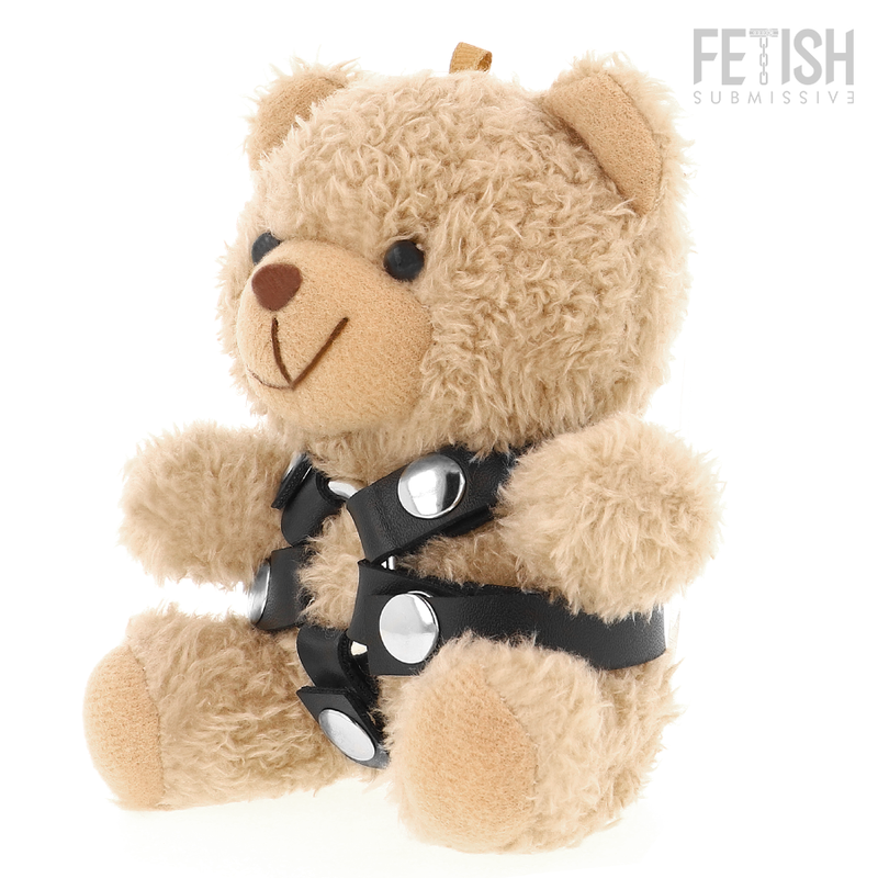 Urso de peluche Bongo da FETISH SUBMISSIVE, com arnês e argola