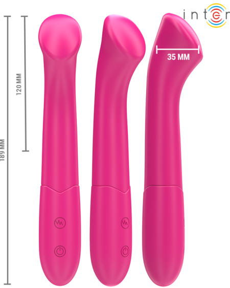 Vibrador flexível PATY rosa da INTENSE HIGH TECH, Modelo 2, com 19 cm