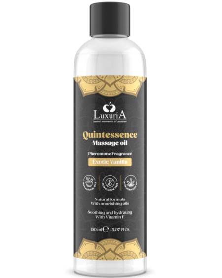 Óleo de massagem INTIMATELINE Luxuria com aroma de baunilha exótica, 150 ml