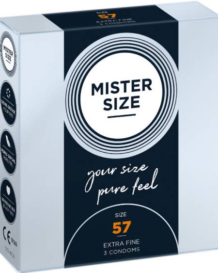 MISTER SIZE - PRESERVATIVOS TALLA L 57 MM (3 UNIDADES)