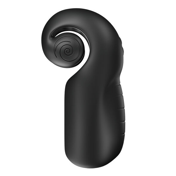 Masturbador masculino SNAIL VIBE EVO preto, com design ergonómico