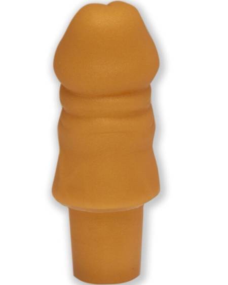 Rolha dourada DIABLO PICANTE para garrafa, com forma de pénis