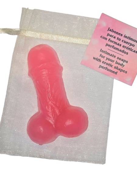 Sabonete perfumado rosa DIABLO PICANTE em forma de pénis