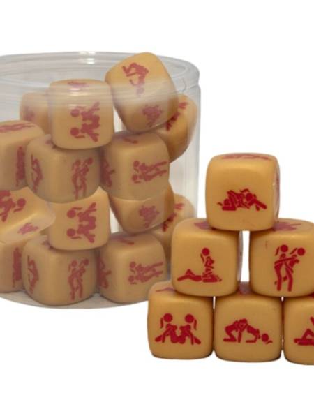 Dado dourado DIABLO PICANTE Woman Pride com ilustrações de posições sexuais