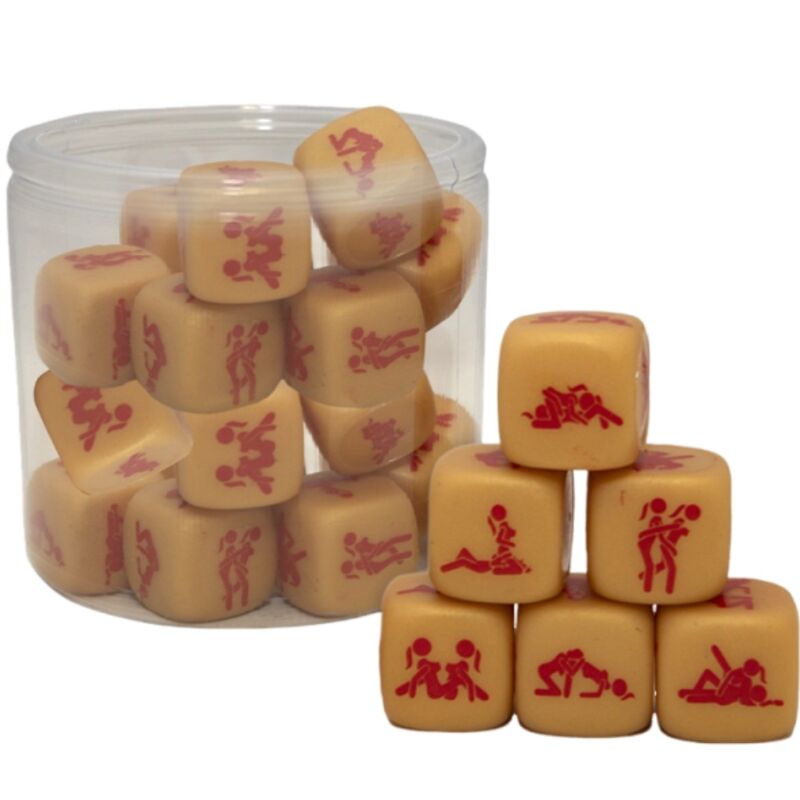 Dado dourado DIABLO PICANTE Woman Pride com ilustrações de posições sexuais