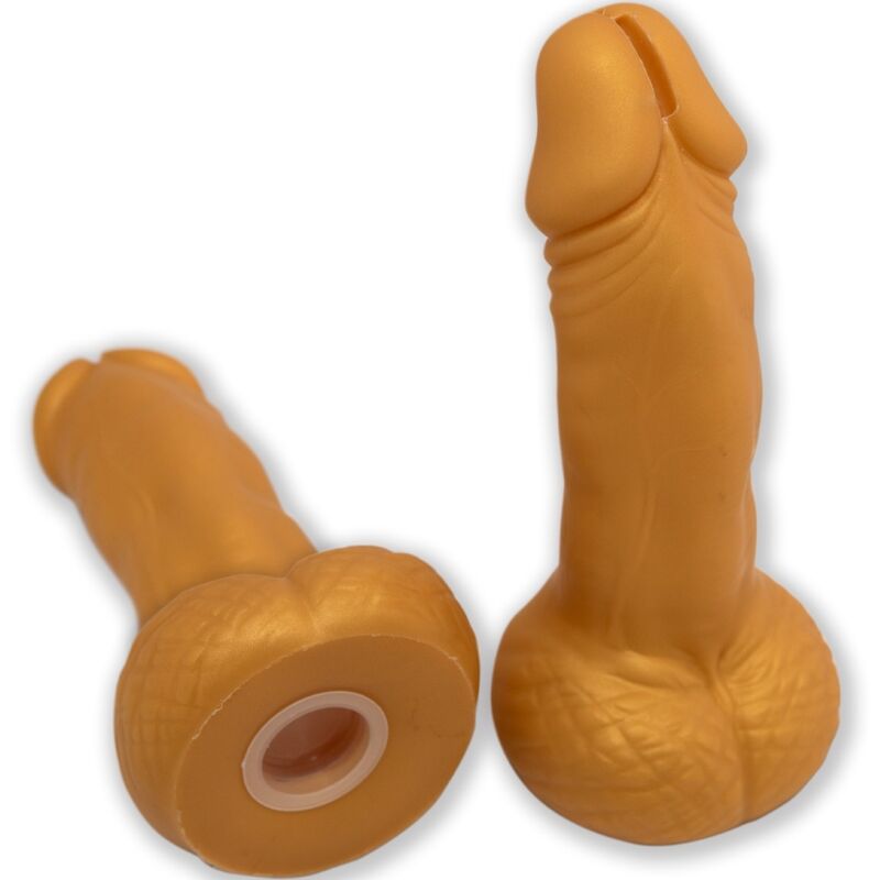 Mealheiro dourado em forma de pénis DIABLO PICANTE, com 22,5 cm