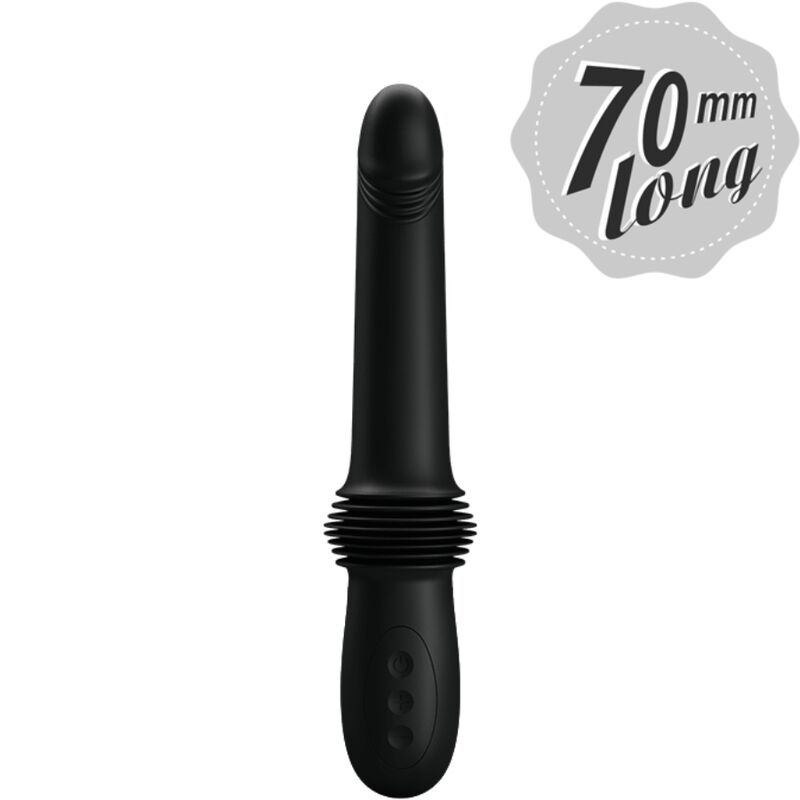 Vibrador de propulsão Pretty Love Pazuzu em silicone preto