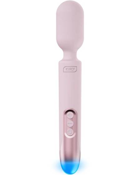 Vibrador wand ProWand rosa da KIIROO com foco LED multicolorido
