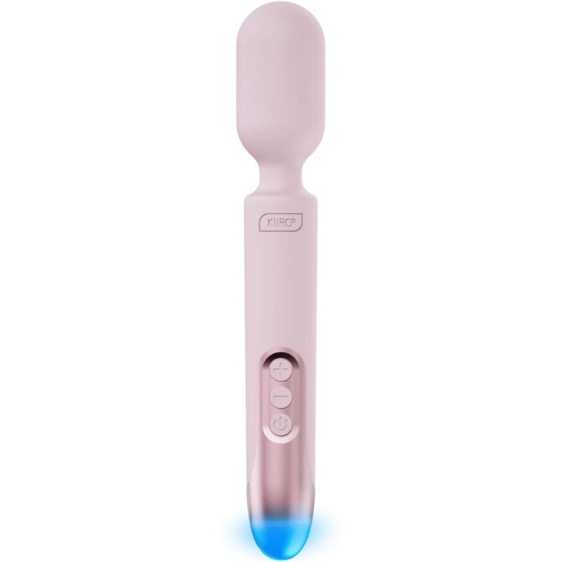 Vibrador wand ProWand rosa da KIIROO com foco LED multicolorido