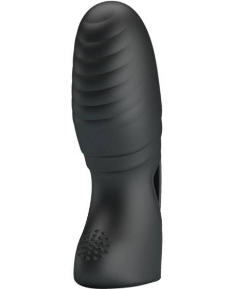 Vibrador de dedo Pretty Love Alan em silicone preto