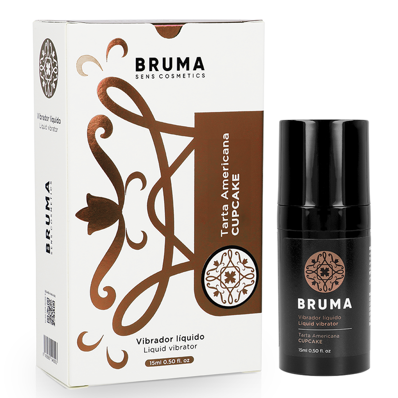 Gel estimulante BRUMA com sabor a tarte americana, em formato de 15 ml
