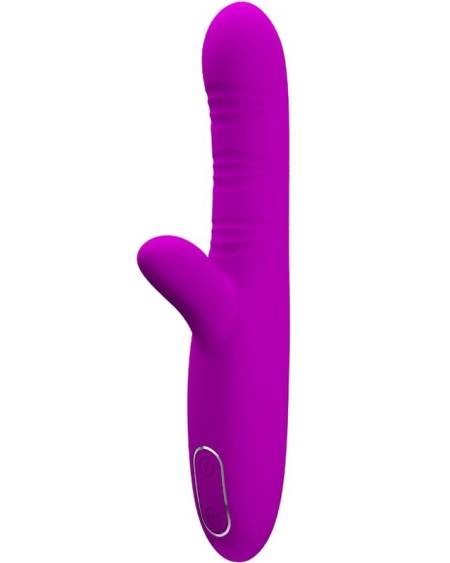 Vibrador multifunções PRETTY LOVE Angelique roxo com estimulador de clítoris em forma de coelho