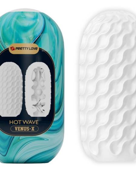Masturbador masculino PRETTY LOVE Hot Wave branco