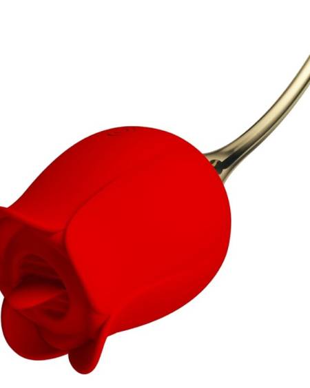 Estimulador de clítoris Pretty Love Rose Lover vermelho, em forma de rosa