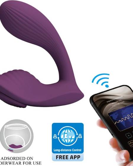 Massajador e vibrador PRETTY LOVE Franz roxo com controlo por aplicação móvel
