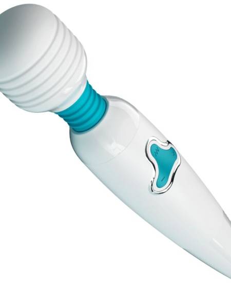 Vibrador wand PRETTY LOVE Cloud branco, com cabeça arredondada e pescoço flexível