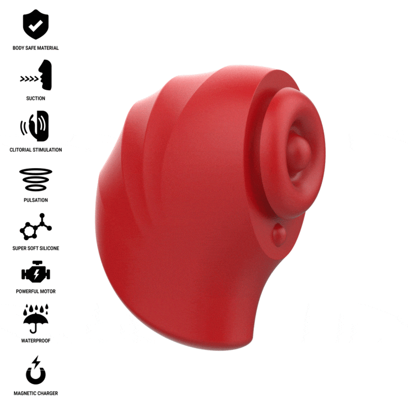 Estimulador de clítoris DONNIE da INTENSE HIGH TECH, disponível em vermelho e verde