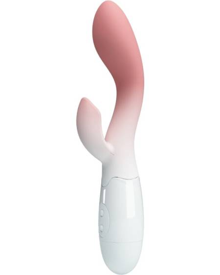 Vibrador coelho Pretty Love Brighty rosa com estimulador do clitóris
