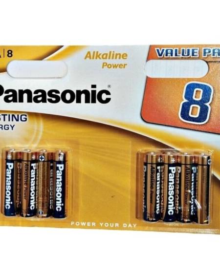 Blister PANASONIC Bronze com 8 pilhas alcalinas AAA LR03