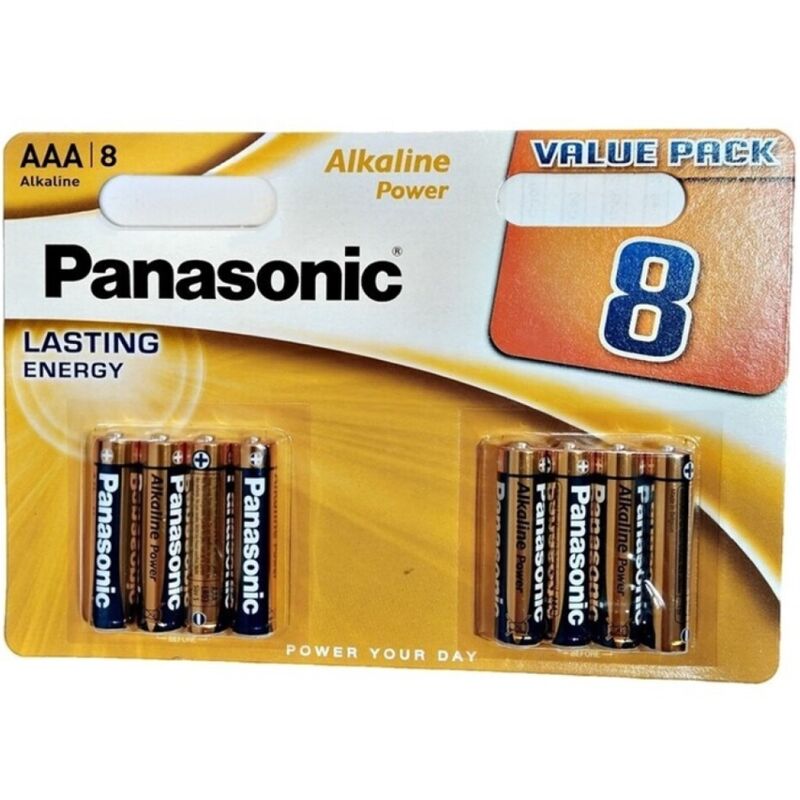 Blister PANASONIC Bronze com 8 pilhas alcalinas AAA LR03