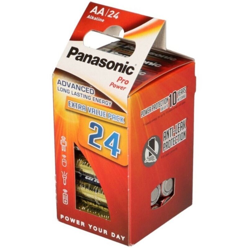 Pack de 24 pilhas alcalinas PANASONIC Pro Power AA LR6