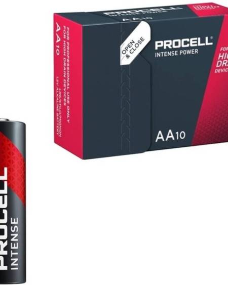 Caixa de 10 pilhas alcalinas PROCELL Intense Power AA LR6, 1,5 V