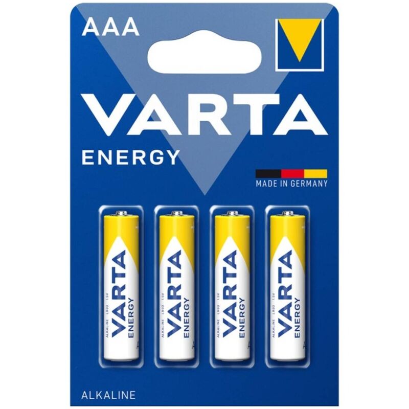 Blister VARTA com 4 pilhas alcalinas AAA LR03