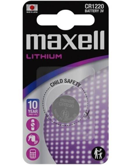 Pilha de botão de lítio MAXELL CR1220 de 3 V em blister com 1 unidade