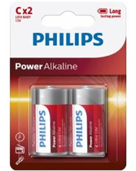 PHILIPS - POWER ALKALINE PILA C LR14 BLISTER*2