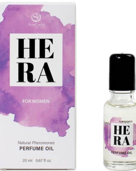 Perfume em óleo com feromonas Hera da SECRETPLAY, frasco roll-on de 20 ml