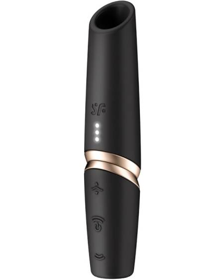 Estimulador clitoriano SATISFYER Perfect Kiss em preto e dourado
