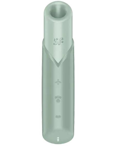 Estimulador clitoriano SATISFYER Naughty Kiss verde-água