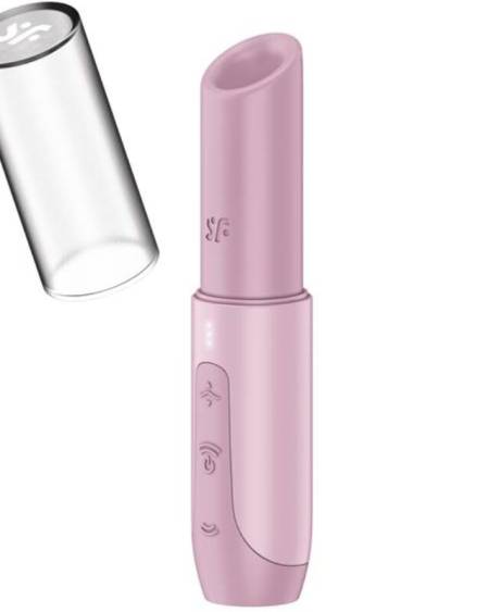 Estimulador de clitóris SATISFYER AIR PULSE Secret Kiss rosa, com ondas de pressão