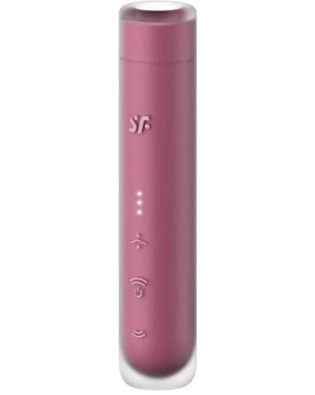 Estimulador clitoriano SATISFYER First Kiss grená, recarregável e com ondas de pressão