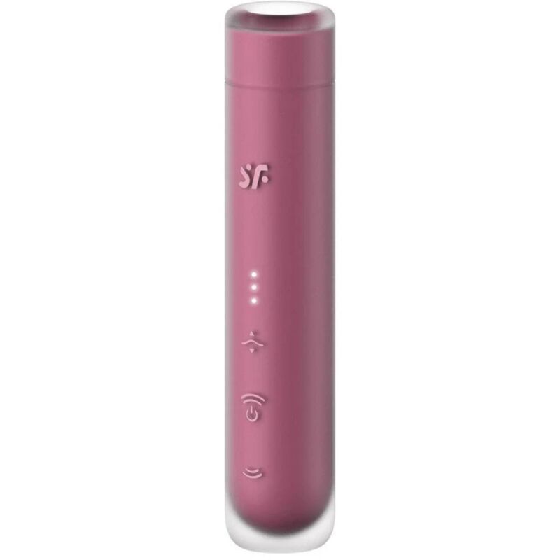 Estimulador clitoriano SATISFYER First Kiss grená, recarregável e com ondas de pressão