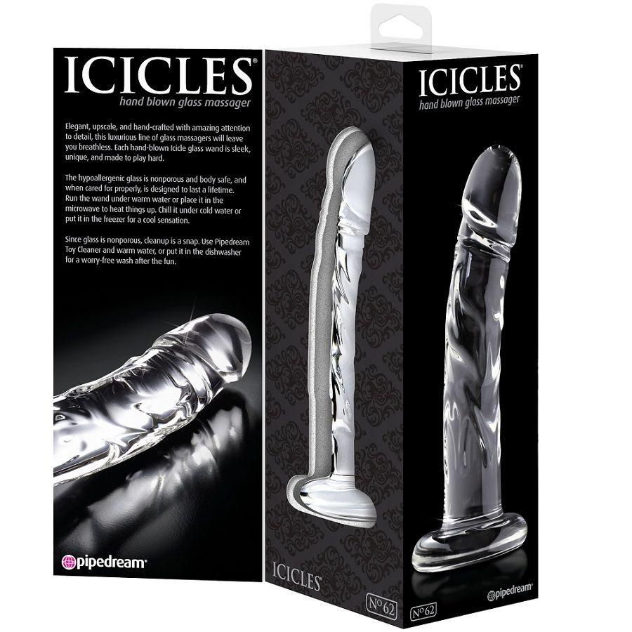 ICICLES - N. 62 Masajeador de Vidro elegante e luxuoso