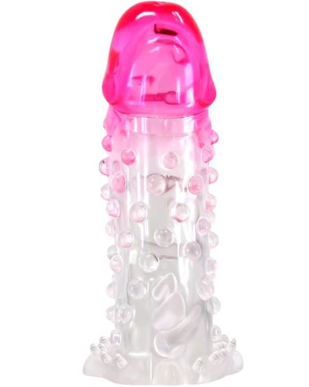 Capa peniana extensora realista rosa PRETTY LOVE Wilford com relevo
