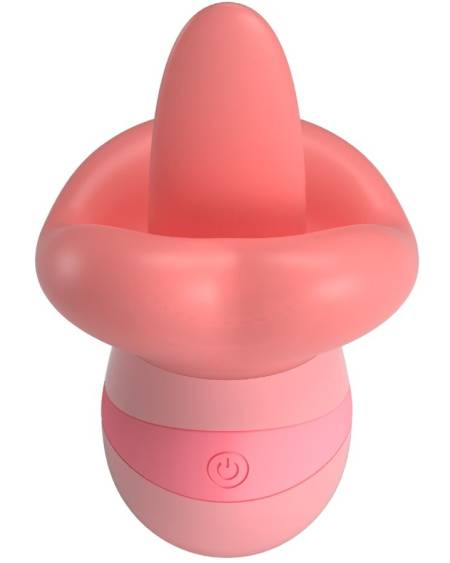 Estimulador de clítoris Kylee da PRETTY LOVE, em rosa nude, com língua estimuladora.
