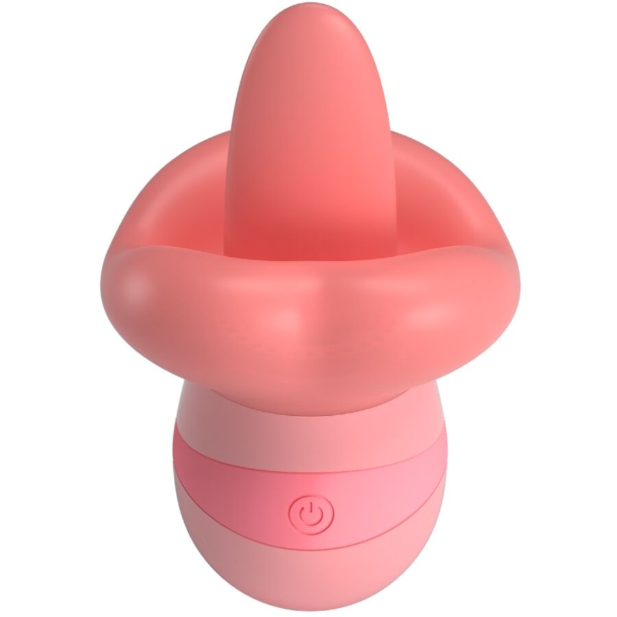Estimulador de clítoris Kylee da PRETTY LOVE, em rosa nude, com língua estimuladora.