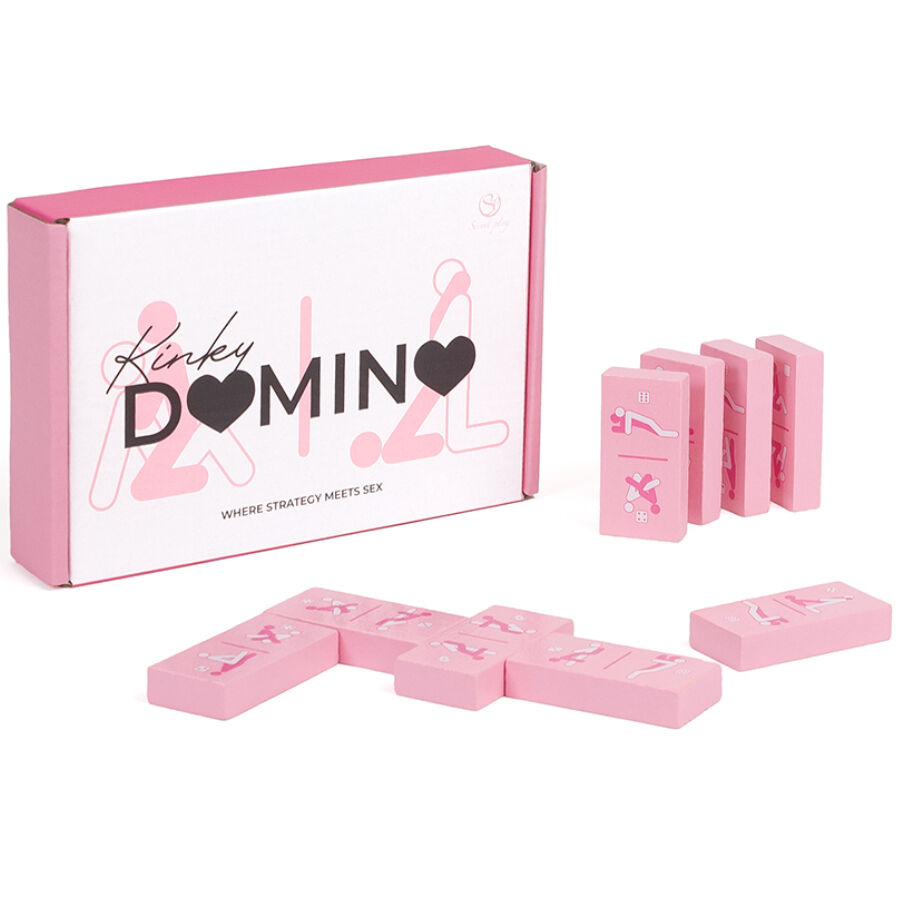 Jogo de dominó Kinky de madeira SECRETPLAY com 28 peças