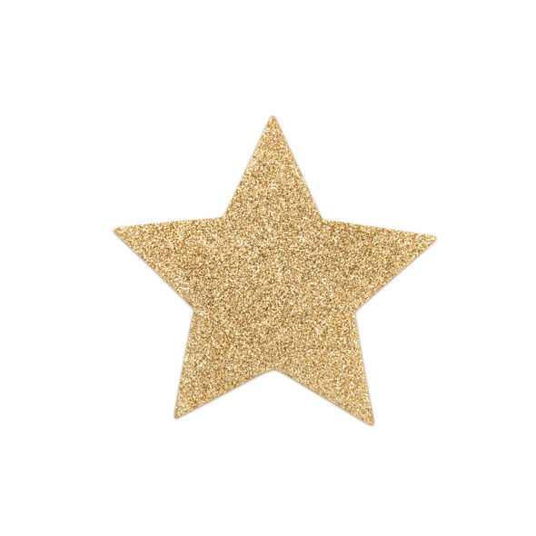Bijoux Indiscrets Pezoneras Flash Estrella Dorada - Decorações corporais autoadhesivas