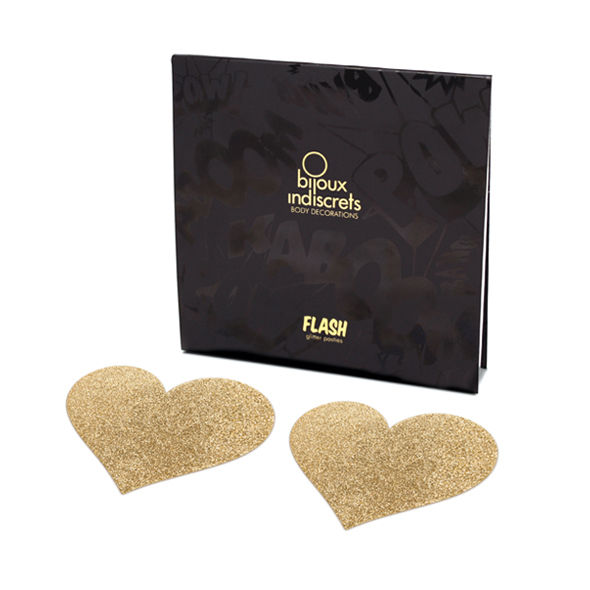 Pezoneras Flash Corazón Dorado da BIJOUX INDISCRETS