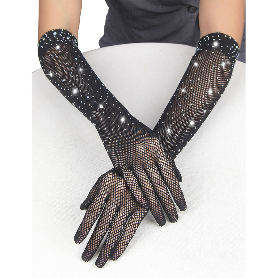 SUBBLIME - 957469 GUANTES TRANSPARENTES CON BRILLO NEGRO S/M