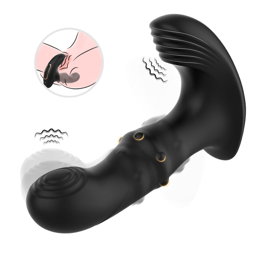 Vibrador prostático preto ARMONY ANAL com comando remoto
