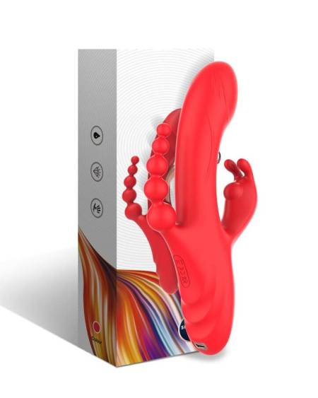Vibrador ARMONY vermelho para estimulação do ponto G e do clítoris