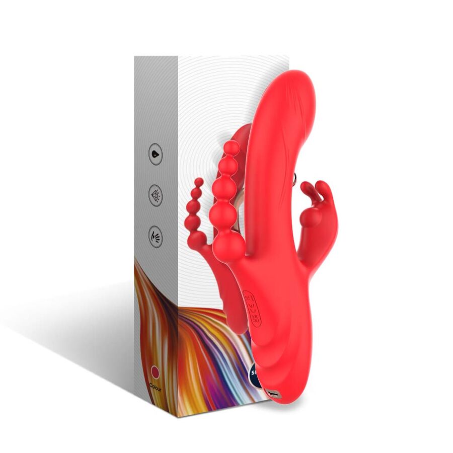 Vibrador ARMONY vermelho para estimulação do ponto G e do clítoris