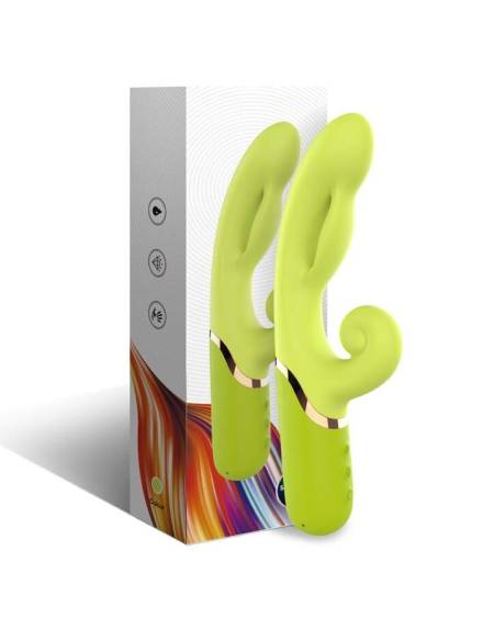 Vibrador ARMONY verde teal com ponta inflável para estimulação do ponto A