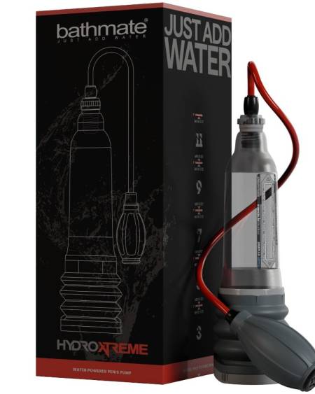 Bomba peniana BATHMATE HYDROXTREME 6 com pega amovível e acessórios
